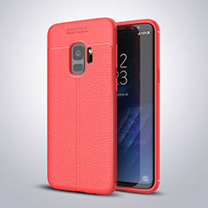 Silikon Hülle Handyhülle Gummi Schutzhülle Leder Tasche S01 für Samsung Galaxy S9 Rot