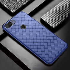 Silikon Hülle Handyhülle Gummi Schutzhülle Leder Tasche S01 für Xiaomi Mi 8 Lite Blau