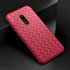 Silikon Hülle Handyhülle Gummi Schutzhülle Leder Tasche S01 für Xiaomi Redmi 8 Rot