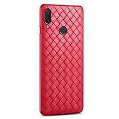Silikon Hülle Handyhülle Gummi Schutzhülle Leder Tasche S01 für Xiaomi Redmi Note 7 Pro Rot