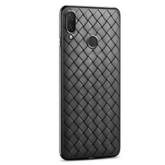 Silikon Hülle Handyhülle Gummi Schutzhülle Leder Tasche S01 für Xiaomi Redmi Note 7 Pro Schwarz