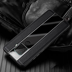 Silikon Hülle Handyhülle Gummi Schutzhülle Leder Tasche S02 für Huawei Nova 5z Schwarz