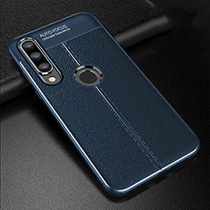 Silikon Hülle Handyhülle Gummi Schutzhülle Leder Tasche S02 für Huawei P30 Lite New Edition Blau