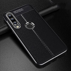 Silikon Hülle Handyhülle Gummi Schutzhülle Leder Tasche S02 für Huawei P30 Lite Schwarz