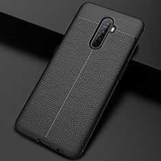 Silikon Hülle Handyhülle Gummi Schutzhülle Leder Tasche S02 für Oppo Reno Ace Schwarz