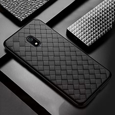 Silikon Hülle Handyhülle Gummi Schutzhülle Leder Tasche S02 für Xiaomi Redmi 8A Schwarz