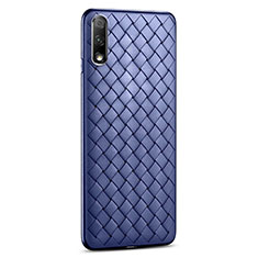 Silikon Hülle Handyhülle Gummi Schutzhülle Leder Tasche S03 für Huawei Honor 9X Blau