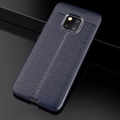 Silikon Hülle Handyhülle Gummi Schutzhülle Leder Tasche S03 für Huawei Mate 20 Pro Blau
