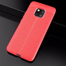 Silikon Hülle Handyhülle Gummi Schutzhülle Leder Tasche S03 für Huawei Mate 20 Pro Rot