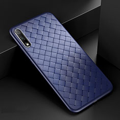 Silikon Hülle Handyhülle Gummi Schutzhülle Leder Tasche S04 für Huawei Honor 9X Blau