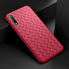 Silikon Hülle Handyhülle Gummi Schutzhülle Leder Tasche S04 für Huawei Honor 9X Rot