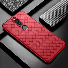 Silikon Hülle Handyhülle Gummi Schutzhülle Leder Tasche S04 für Huawei Nova 2i Rot