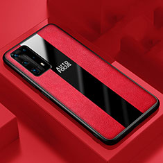 Silikon Hülle Handyhülle Gummi Schutzhülle Leder Tasche S04 für Huawei P40 Pro+ Plus Rot