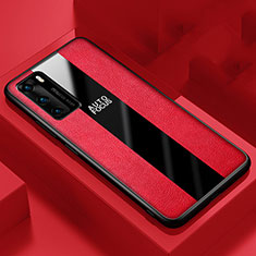 Silikon Hülle Handyhülle Gummi Schutzhülle Leder Tasche S04 für Huawei P40 Rot