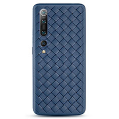 Silikon Hülle Handyhülle Gummi Schutzhülle Leder Tasche S07 für Xiaomi Mi 10 Blau