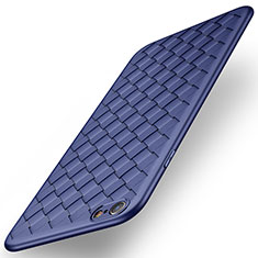 Silikon Hülle Handyhülle Gummi Schutzhülle Leder W02 für Apple iPhone 6 Plus Blau