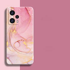 Silikon Hülle Handyhülle Gummi Schutzhülle Modisch Muster für Xiaomi Poco F5 5G Rosa
