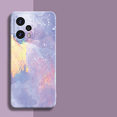 Silikon Hülle Handyhülle Gummi Schutzhülle Modisch Muster S01 für Xiaomi Poco F5 5G Violett