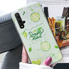 Silikon Hülle Handyhülle Gummi Schutzhülle Obst für Huawei Honor 20 Grün