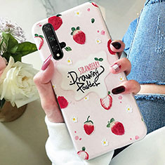 Silikon Hülle Handyhülle Gummi Schutzhülle Obst für Huawei Nova 5T Rosa