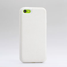 Silikon Hülle Handyhülle Gummi Schutzhülle Punkte für Apple iPhone 5C Weiß