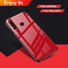 Silikon Hülle Handyhülle Gummi Schutzhülle Spiegel für Huawei Enjoy 9s Rot