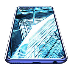 Silikon Hülle Handyhülle Gummi Schutzhülle Spiegel M01 für Huawei Honor V10 Blau