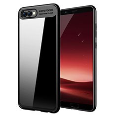 Silikon Hülle Handyhülle Gummi Schutzhülle Spiegel M05 für Huawei Honor V10 Schwarz