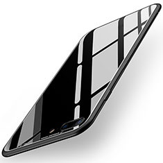 Silikon Hülle Handyhülle Gummi Schutzhülle Spiegel R05 für Apple iPhone 8 Plus Schwarz