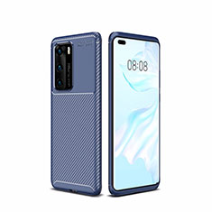 Silikon Hülle Handyhülle Gummi Schutzhülle Tasche Köper für Huawei P40 Blau