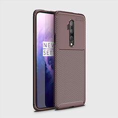 Silikon Hülle Handyhülle Gummi Schutzhülle Tasche Köper für OnePlus 7T Pro Braun