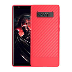 Silikon Hülle Handyhülle Gummi Schutzhülle Tasche Köper für Samsung Galaxy Note 8 Duos N950F Rot