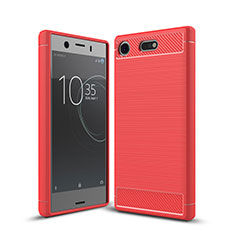 Silikon Hülle Handyhülle Gummi Schutzhülle Tasche Köper für Sony Xperia XZ1 Compact Rot