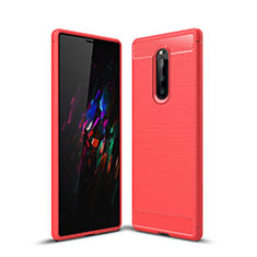 Silikon Hülle Handyhülle Gummi Schutzhülle Tasche Köper für Sony Xperia XZ4 Rot