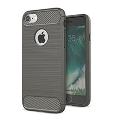 Silikon Hülle Handyhülle Gummi Schutzhülle Tasche Köper S01 für Apple iPhone SE (2020) Grau