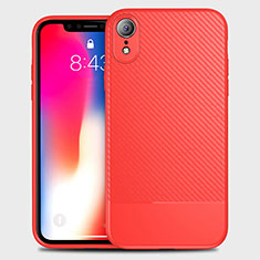 Silikon Hülle Handyhülle Gummi Schutzhülle Tasche Köper S01 für Apple iPhone XR Rot