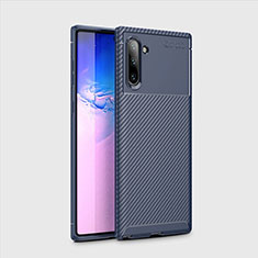 Silikon Hülle Handyhülle Gummi Schutzhülle Tasche Köper S01 für Samsung Galaxy Note 10 5G Blau