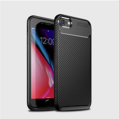 Silikon Hülle Handyhülle Gummi Schutzhülle Tasche Köper S02 für Apple iPhone 7 Schwarz
