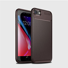 Silikon Hülle Handyhülle Gummi Schutzhülle Tasche Köper S02 für Apple iPhone SE (2020) Braun