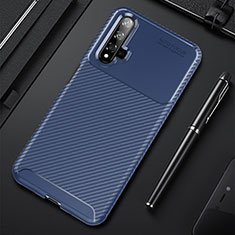 Silikon Hülle Handyhülle Gummi Schutzhülle Tasche Köper Y02 für Huawei Honor 20S Blau