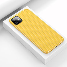 Silikon Hülle Handyhülle Gummi Schutzhülle Tasche Line C01 für Apple iPhone 11 Gelb