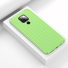 Silikon Hülle Handyhülle Gummi Schutzhülle Tasche Line C01 für Huawei Mate 20 Grün