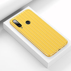 Silikon Hülle Handyhülle Gummi Schutzhülle Tasche Line C01 für Huawei P30 Lite Gelb