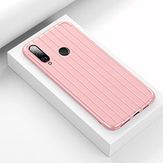 Silikon Hülle Handyhülle Gummi Schutzhülle Tasche Line C01 für Huawei P30 Lite New Edition Rosa