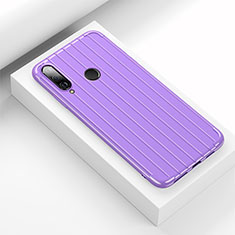 Silikon Hülle Handyhülle Gummi Schutzhülle Tasche Line C01 für Huawei P30 Lite New Edition Violett