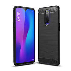 Silikon Hülle Handyhülle Gummi Schutzhülle Tasche Line C01 für Oppo RX17 Pro Schwarz