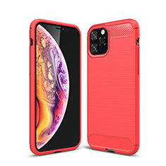 Silikon Hülle Handyhülle Gummi Schutzhülle Tasche Line C02 für Apple iPhone 11 Pro Rot