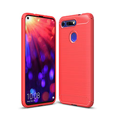 Silikon Hülle Handyhülle Gummi Schutzhülle Tasche Line C02 für Huawei Honor View 20 Rot