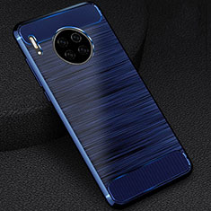 Silikon Hülle Handyhülle Gummi Schutzhülle Tasche Line C02 für Huawei Mate 30 Blau