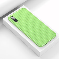 Silikon Hülle Handyhülle Gummi Schutzhülle Tasche Line C02 für Samsung Galaxy A70 Grün
